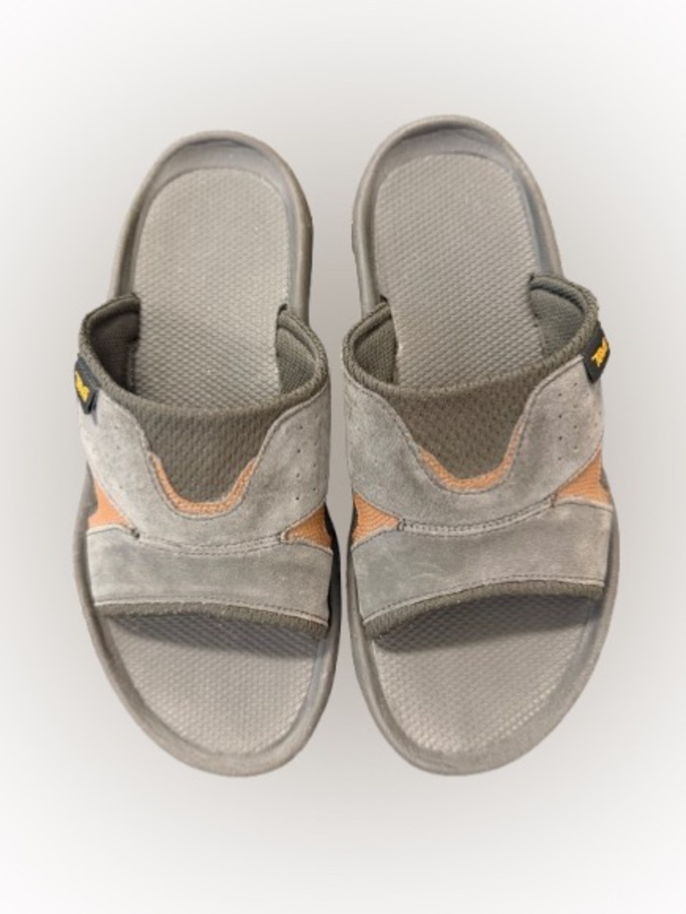Teva Katavi 2 Slide Sandals Men’s Size 8 Leather Outdoor Comfort Gray